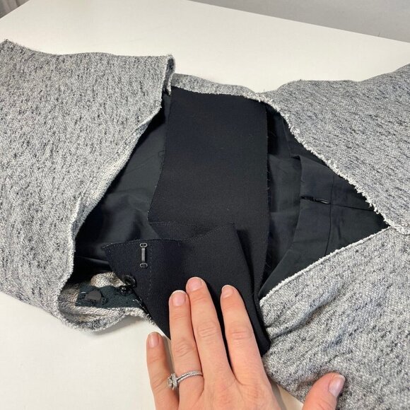 Derek Lam 10 Crosby Artsy Sleeveless Open Back Fit & Flare Dress Gray 4 Knit - Picture 12 of 15